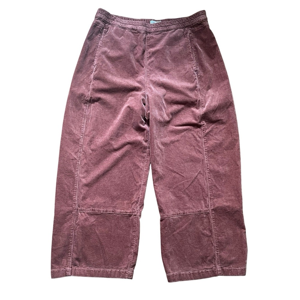 Pilcro Izzie Barrel Corduroy Pull On Relaxed Pants In Mauve, Size Large